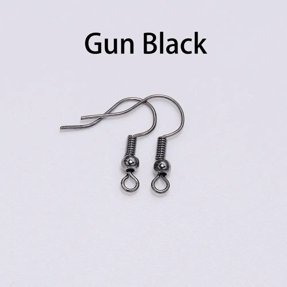100 unidades 17x20mm Fornituras para Pendientes Cierres Ganchos Accesorios para Fabricación de Joyas DIY Ganchos de Aleación para Pendientes Accesorios