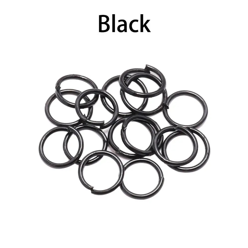 100-200 unidades/lote 4 5 6 8 10 mm anillos de salto abiertos bucles anillos partidos conectores de artesanía para la fabricación de joyas DIY accesorios