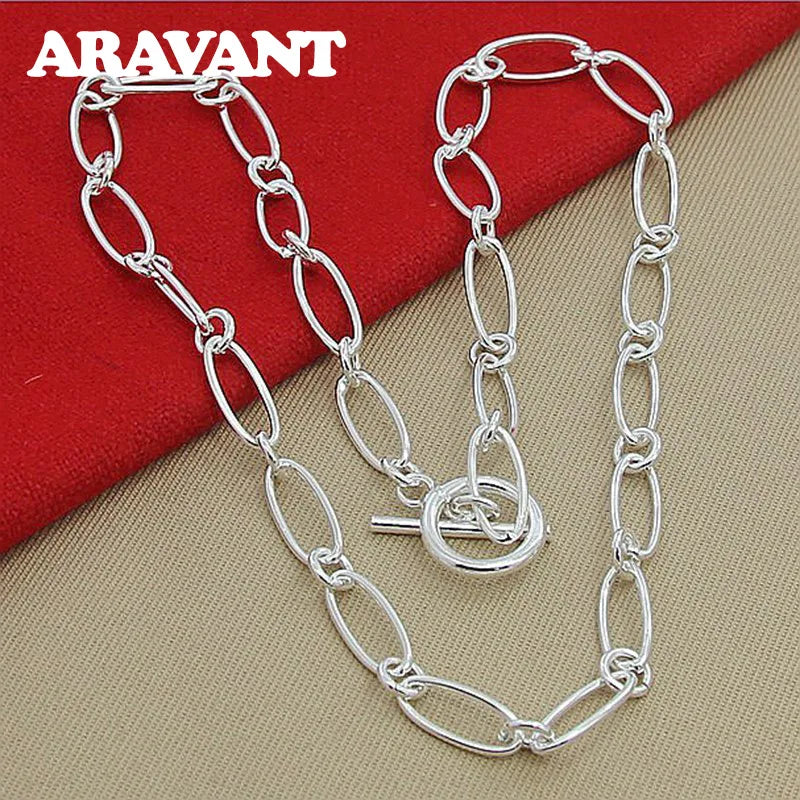 Aravant Collar de Cadena Simple de Plata 925 para Mujer Accesorios de Joyería de Moda