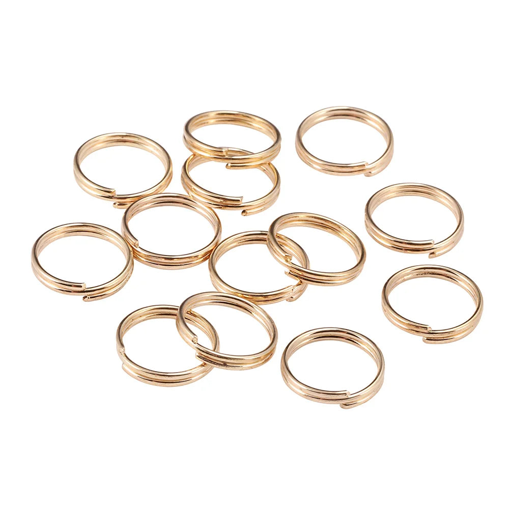 50-200 Stück/Los offene Biegeringe 4 6 8 10 12 mm Doppelösen Spaltringe Halsketten-Armband-Verbinder für DIY-Schmuckherstellung