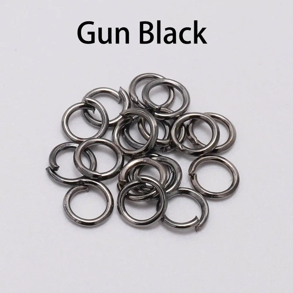 100-200 unidades/lote 4 5 6 8 10 mm anillos de salto abiertos bucles anillos partidos conectores de artesanía para la fabricación de joyas DIY accesorios