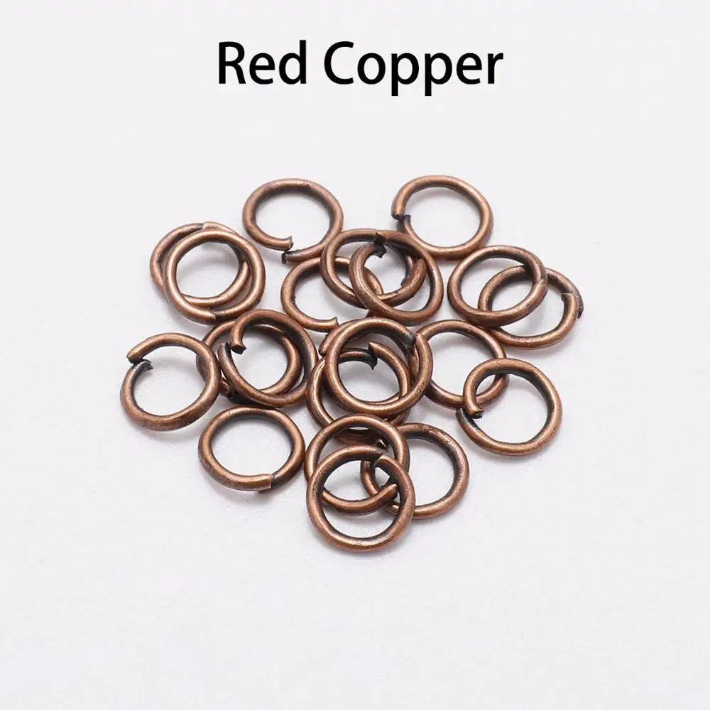 100-200 unidades/lote 4 5 6 8 10 mm anillos de salto abiertos bucles anillos partidos conectores de artesanía para la fabricación de joyas DIY accesorios