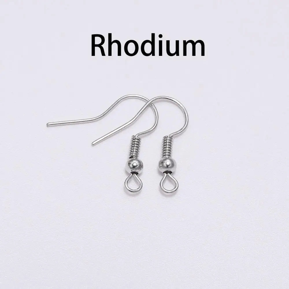 100 unidades 17x20mm Fornituras para Pendientes Cierres Ganchos Accesorios para Fabricación de Joyas DIY Ganchos de Aleación para Pendientes Accesorios