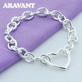 Damen-Armbänder Silber Herz Schnalle Armband für Frauen Romantische Armbänder Silber 925 Schmuck