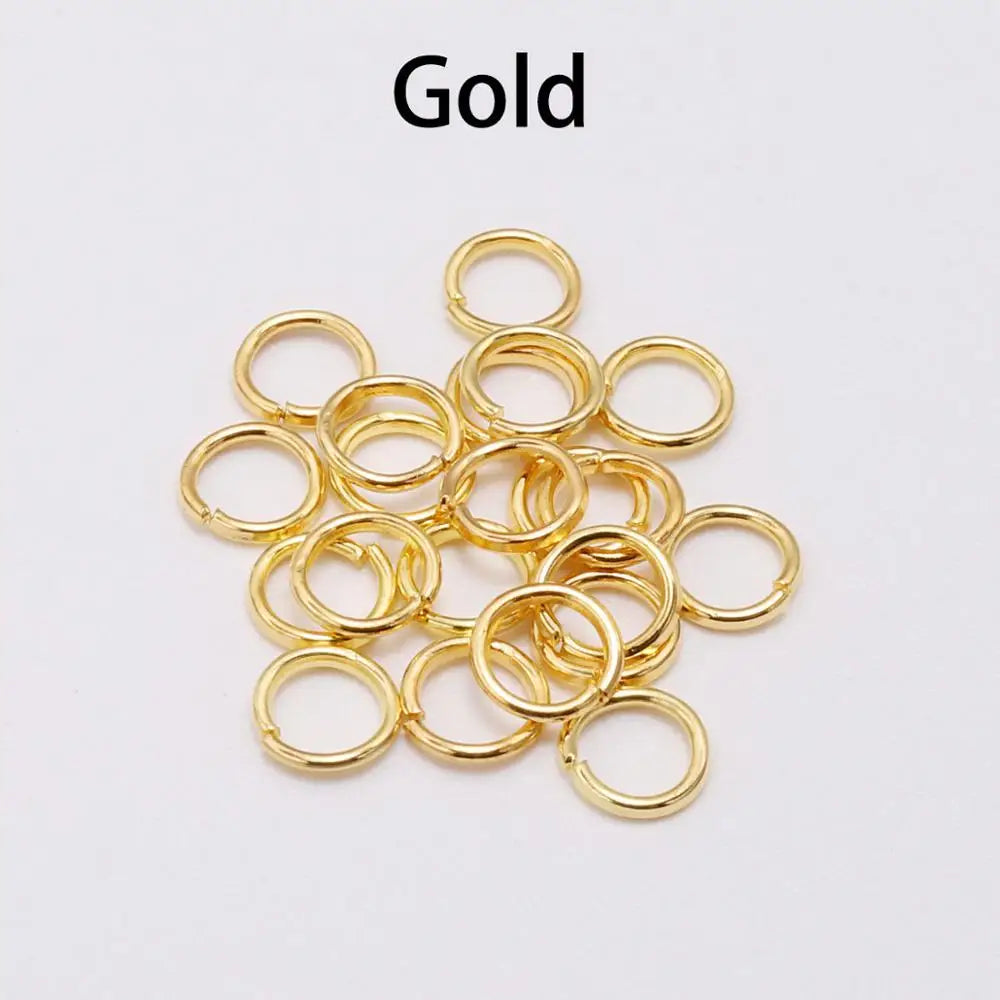 100-200 unidades/lote 4 5 6 8 10 mm anillos de salto abiertos bucles anillos partidos conectores de artesanía para la fabricación de joyas DIY accesorios