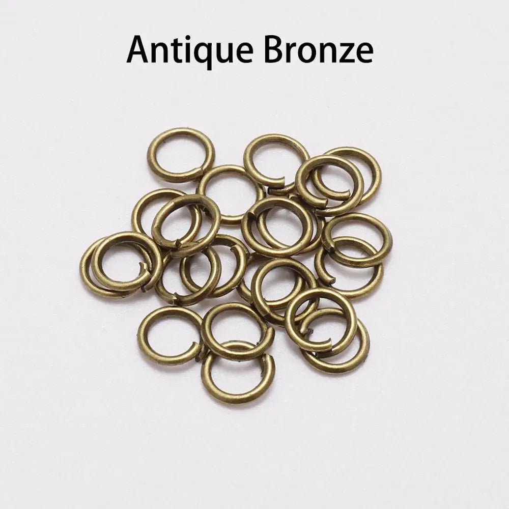 100-200 unidades/lote 4 5 6 8 10 mm anillos de salto abiertos bucles anillos partidos conectores de artesanía para la fabricación de joyas DIY accesorios