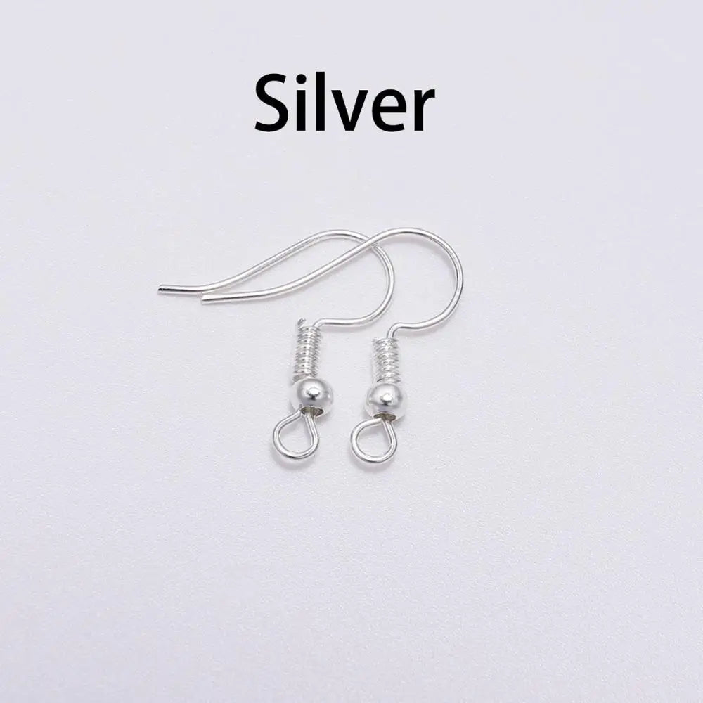 100 unidades 17x20mm Fornituras para Pendientes Cierres Ganchos Accesorios para Fabricación de Joyas DIY Ganchos de Aleación para Pendientes Accesorios