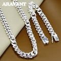 Aravant 925er Silber Schmucksets für Damen Herren seitliche Halsketten Armbänder Schmuck Geschenke