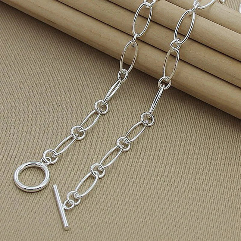 Aravant Collar de Cadena Simple de Plata 925 para Mujer Accesorios de Joyería de Moda