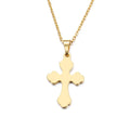 DOTIFI Stainless Steel Necklace For Women Man Lover's Sharp Cross Gold Color Pendant Necklace Engagement Jewelry
