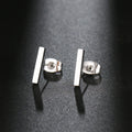 Edelstahl-Ohrringe Minimalistischer Stab Modische Ohrstecker Klassische einfache Ohrringe für Frauen 2022 Schmuck Hochzeit Party NEU