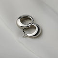Pendientes de aro gruesos de plata de ley 925 chapados para mujer, joyería geométrica de círculo punk para oreja, regalos de fiesta, Dropshipping de novedad de 2021