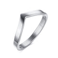 Einfacher Chevron V-Form Ring oder Party 316L Edelstahl Modeschmuck Ringe für Damen
