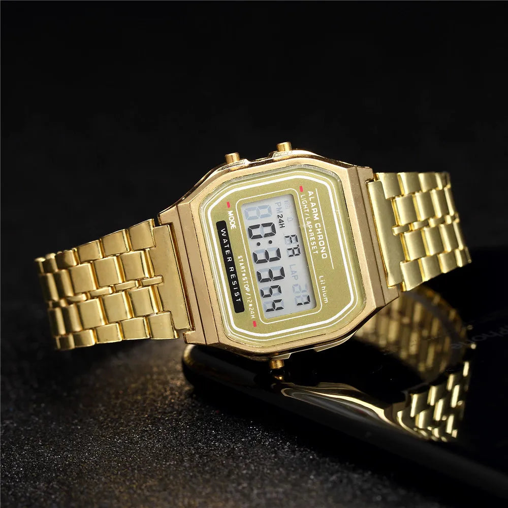 Luxus Damen Roségold Silikonuhren Frauen Mode LED Digitaluhr Lässige Damen Elektronische Armbanduhr Reloj Mujer 2025