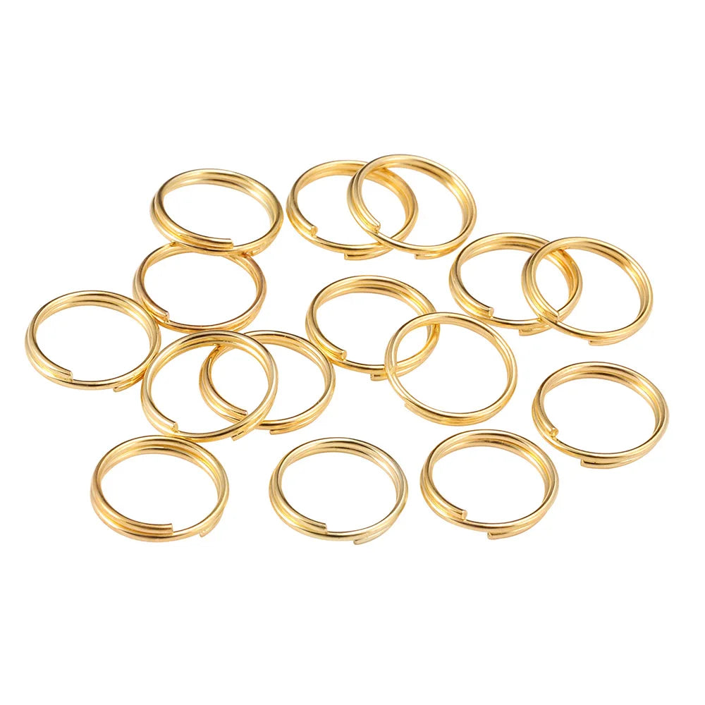50-200 Stück/Los offene Biegeringe 4 6 8 10 12 mm Doppelösen Spaltringe Halsketten-Armband-Verbinder für DIY-Schmuckherstellung