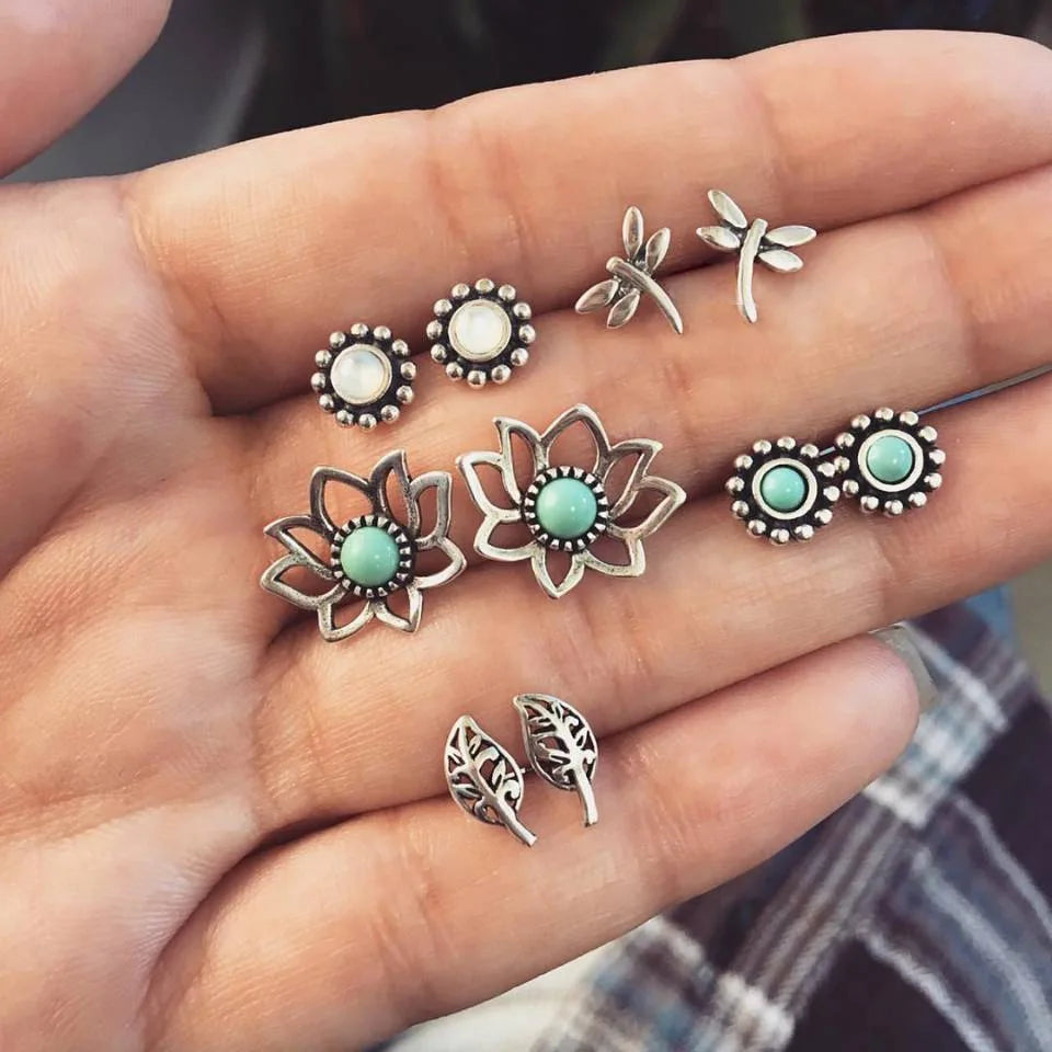 Böhmische Muschel-Seestern-Ohrhänger-Set für Damen, Sommer, Strand, Perlen-Muschel-Ohrringe, Geometrische Ohrringe, Mädchen, Modeschmuck