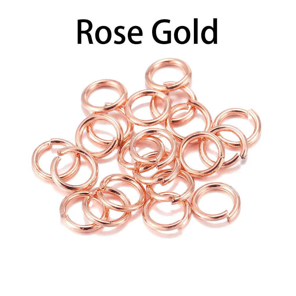 100-200 unidades/lote 4 5 6 8 10 mm anillos de salto abiertos bucles anillos partidos conectores de artesanía para la fabricación de joyas DIY accesorios