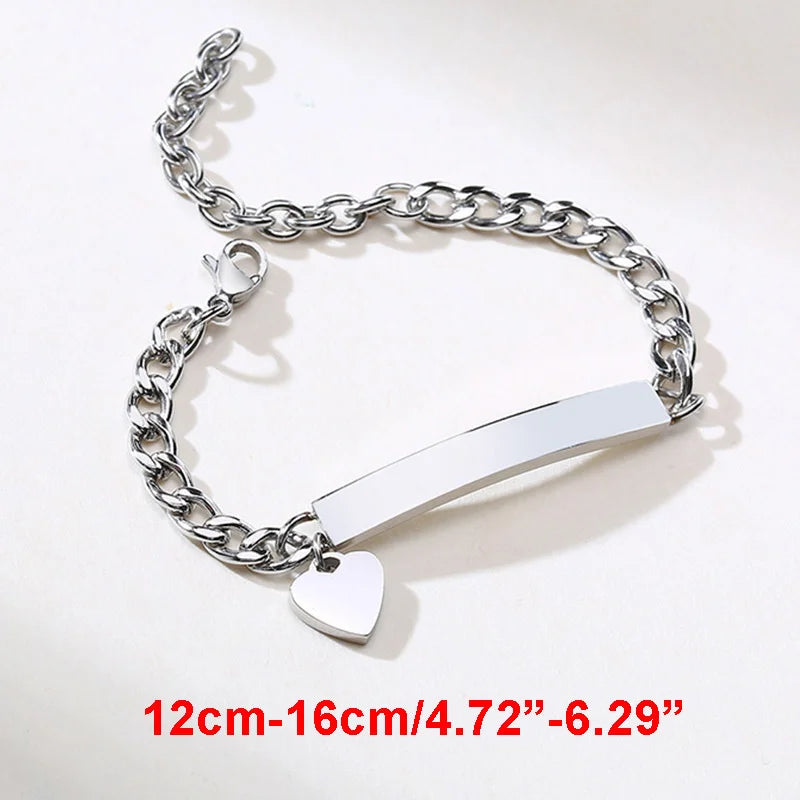 Personalisierte Gravur-Armbänder mit Geburtsdatum, persönliches Geburtstagsgeschenk, Edelstahlarmband