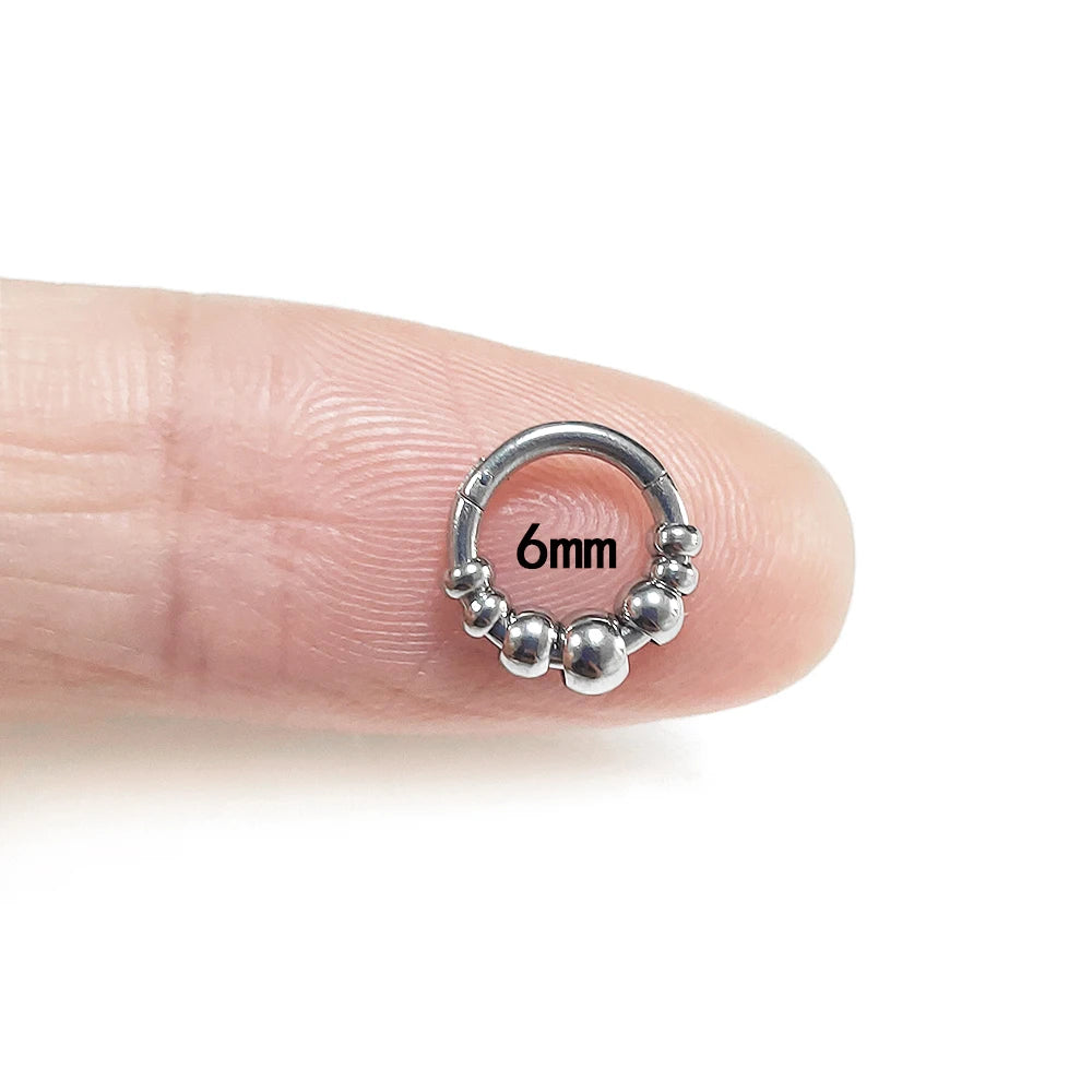 1 Stk. 316L Chirurgenstahl Septum Clicker Ohrknorpel Helix Tragus Faux Daith Ohrring Hoop Körperschmuck Nasenring