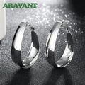 Aravant 925 Sterling Silber Glatte U-förmige Creolen für Damen Modeschmuck