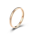 Anillo apilable fino de 2 mm, anillos de pareja de acero inoxidable para mujeres y hombres, talla 4-12