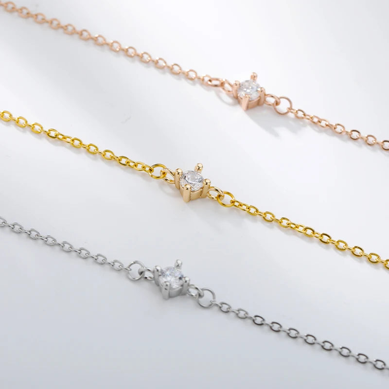 Einzelne Zirkon-Kreis-Perlenarmbänder für Frauen Edelstahlarmband Sommerschmuck Paar Freunde Accessoires Geschenk 2023