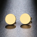 Edelstahl-Ohrringe, minimalistisch, rund, modische Ohrstecker, klassische, schlichte Ohrringe für Damen, Schmuck für Hochzeiten und Partys 2022