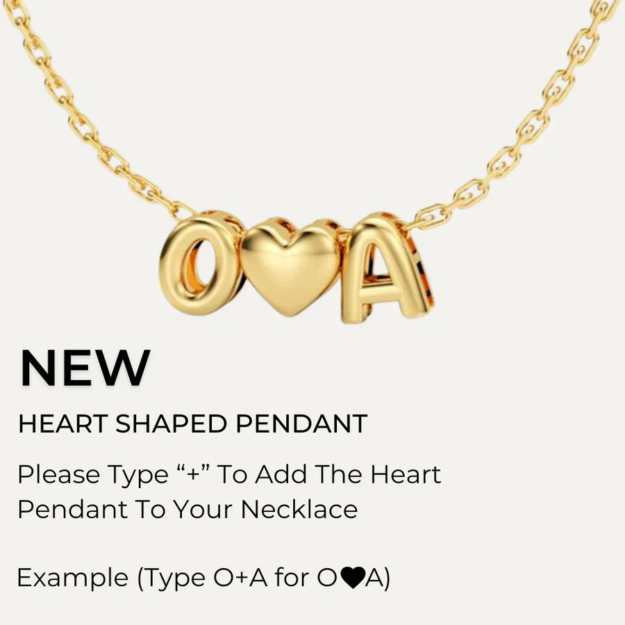 Vera Lux™ Name + Heart Bubble Necklace