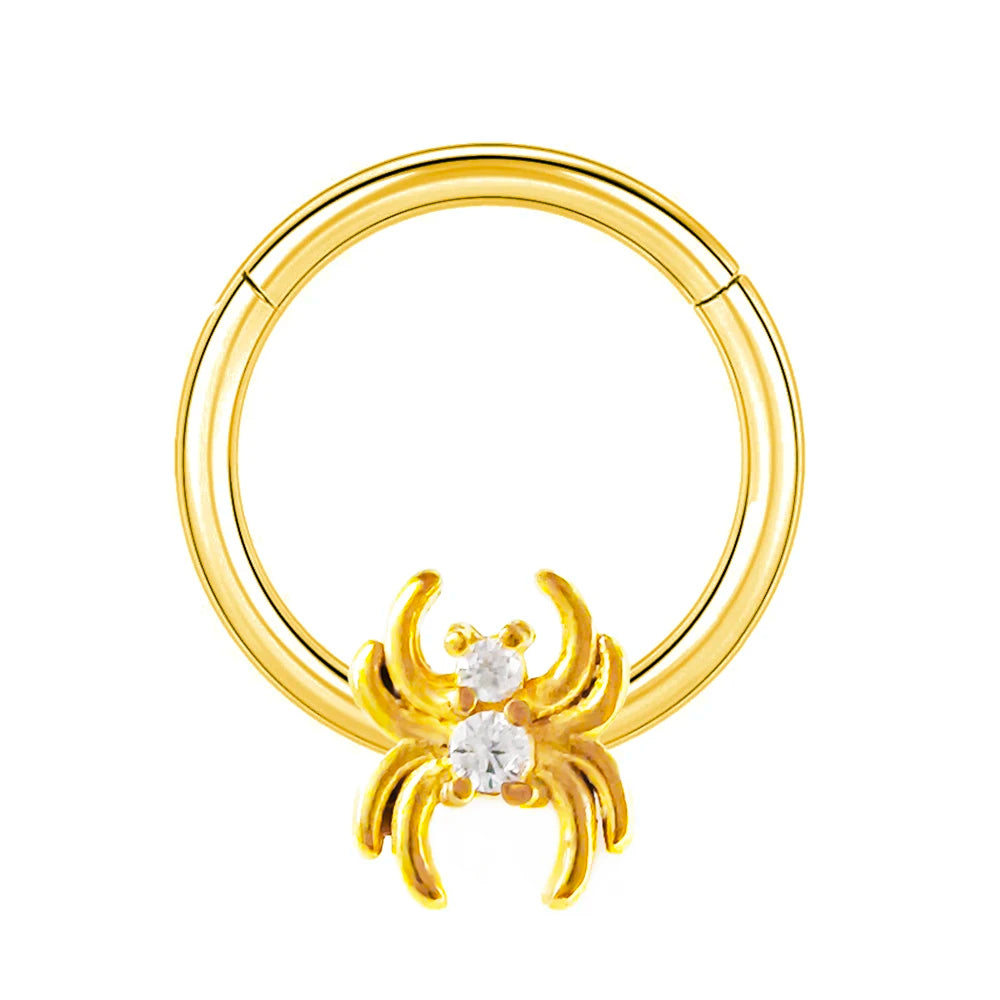 316L Chirurgischer Stahl Segment Nasenring Zirkon Septum Clicker Ohrknorpel Helix Daith Hoop Körperschmuck Piercing