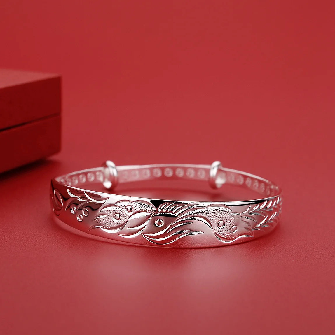 Luxus 925 Sterlingsilber Edle Phönix Armbänder Armreifen für Frauen Mode Party Hochzeit Schmuck Weihnachtsgeschenke Verstellbar