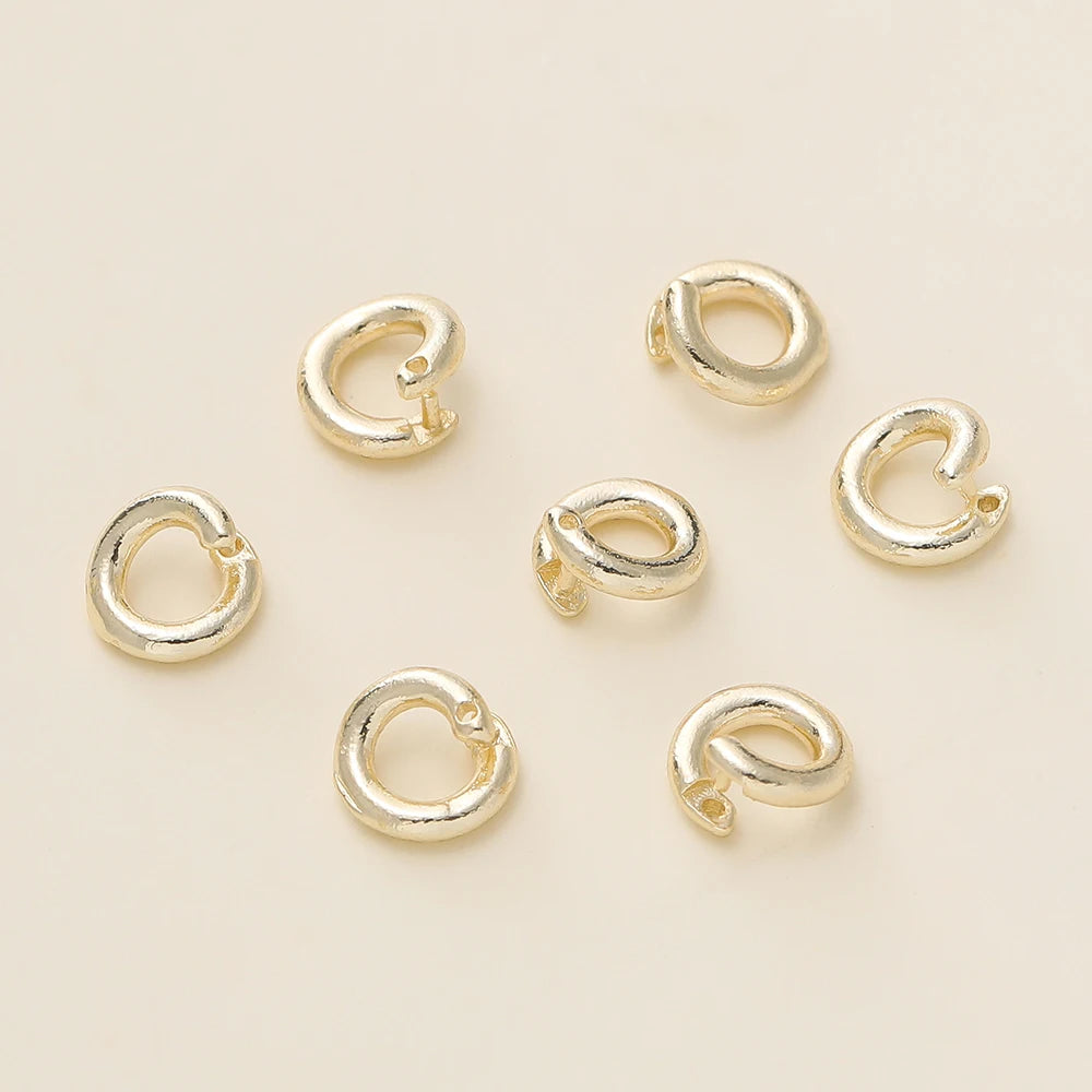 10 Stück/Packung 14/18K vergoldete offene Biegeringe Spaltringe Verbinder für Halsketten Armbänder Schmuckherstellungszubehör