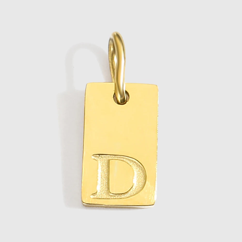 Alphabet-Anhänger für Halsketten, Edelstahl-Schmuck, DIY gravierte Schriftzüge, Accessoires, Damenschmuck