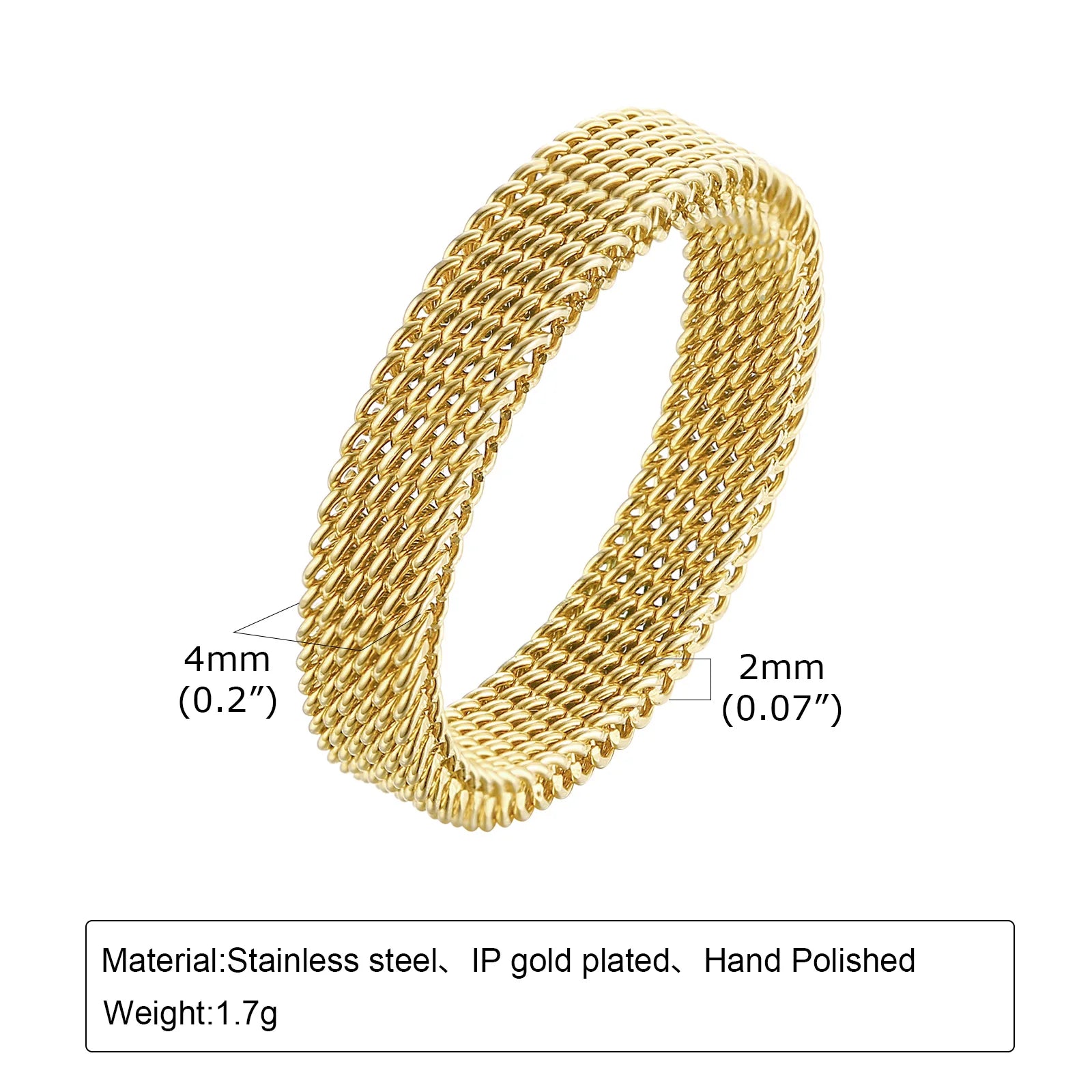 2er-Set Stapelringe für DamenEdelstahl 2mm dünn Goldfarben Kuppelform Minimalistischer Schmuck