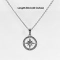Collar Polaris de Acero Inoxidable - Diseño de Cielo Estrellado Redondo Chapado en Oro de 18K, Colgante de Estrella Polar para Joyería DIY