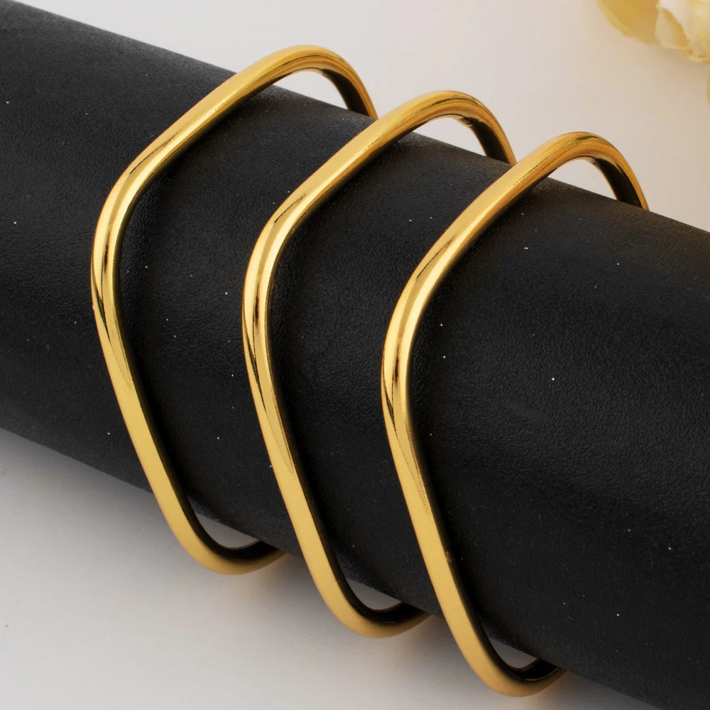 316L Edelstahl vergoldetes Armband Mode Persönlichkeit Einfach Punk Retro Hip-Hop Hohes Temperament Armband
