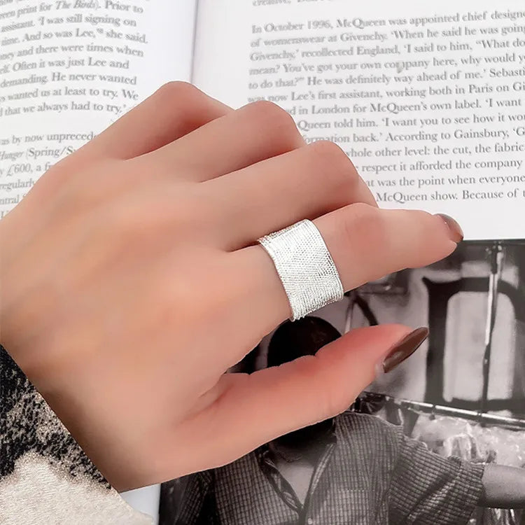 925 Sterlingsilber Irreguläre Geometrie-Ringe für Frauen Schmuck Accessoires Großhandel