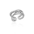 Zircon Square Drop Rings For Women Stainless Steel Gold Color Geometric Ring Wedding Engagement Christmas Jewelry Gift