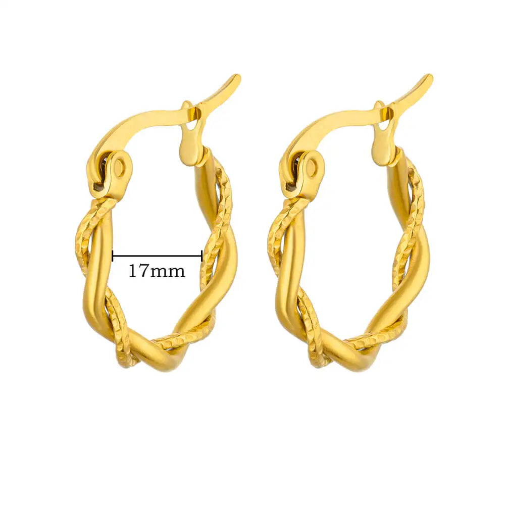Chunky Tropfen-Creolen für Damen, Edelstahl, goldfarben, Piercing-Ohrring, Trend 2024, Neu im Trend, Schmuck aretes mujer