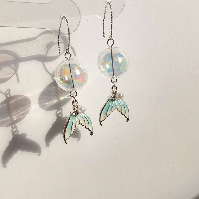 Kreativer Goldfisch Ohrring Einzigartiger transparenter Goldfisch Anhänger Ohrring Süße Koi-Fisch Ohrhänger Personalisierter Schmuck Großhandel