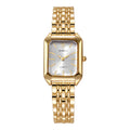 1/2/4PCS  Elegant Rectangle Woman Quartz Watch Luxury Stainless Steel Band Ladies Wristwatches Reloj Mujer（Without Box）
