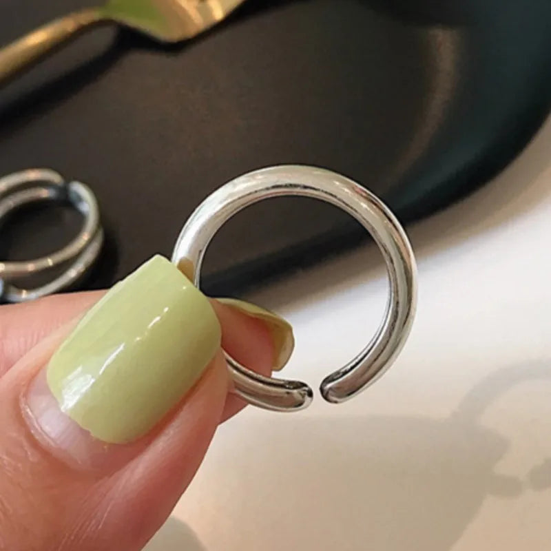 Anillo cruzado de plata de ley 925 para mujer, diseño geométrico, simple, vintage, hueco, joyería, regalo para fiestas, venta al por mayor, dropshipping