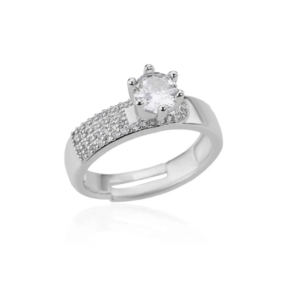 Edelstahl Runde Ringe Für Frauen Zirkon Geometrische Goldfarbe Kristall Ring Ästhetische Hochzeit Party Schmuck Geschenk Bague Femme