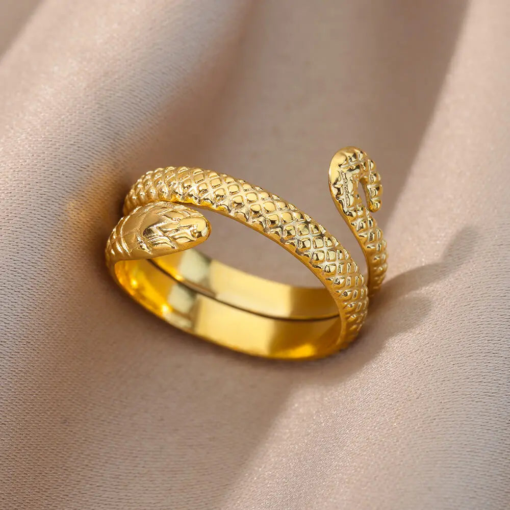 Anillos Irregulares Huecos Para Mujer De Acero Inoxidable Color Dorado Anillo Geométrico Fiesta Joyería De Navidad Regalo Envío Gratis