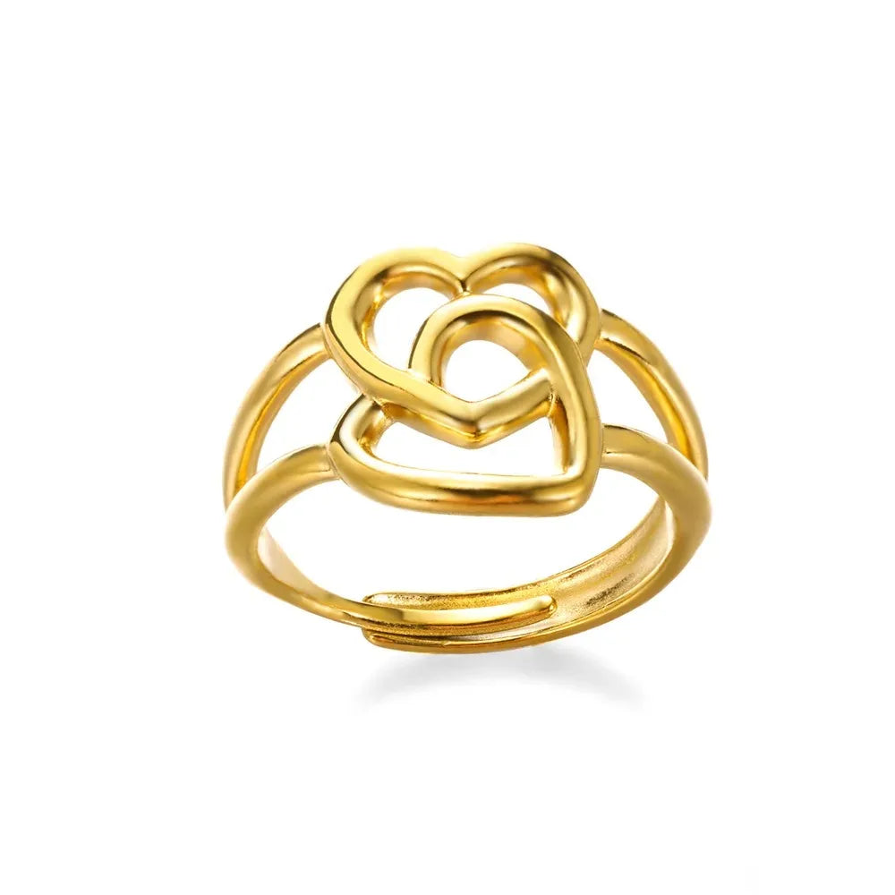 Zirkon Kleine Herzringe für Frauen Minimalismus Herzring Edelstahl Finger Zarter Ring Valentinstag Geschenke Kostenloser Versand