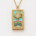 1Pcs Necklace Creative Pendant Tarot Card Elements Sun Star Moon Knight Necklace Pendant Fashion Trendy Accessories
