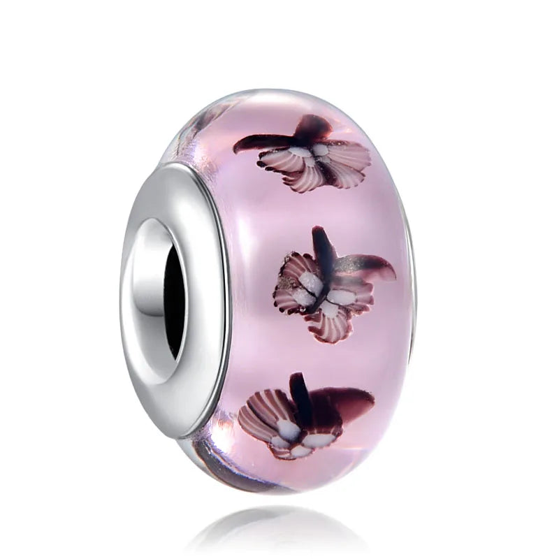 Heiß begehrtes 925er Silber Rosa Serie Blume Hundepfote herzförmiger Anhänger, passend für originale Armband DIY Accessoires, exquisiter Schmuck