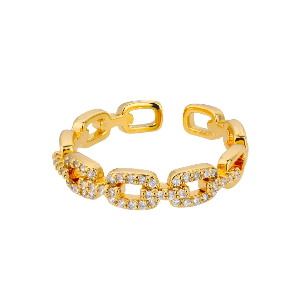 Zirkon Herzringe für Damen, Edelstahl, Goldfarben, geometrischer offener Fingerring, modischer Hochzeitsschmuck, ästhetisches Geschenk