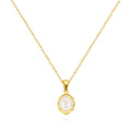 A-Z Letter Initial Enamel Necklace For Women Gold Color Stainless Steel Chain Exquisite Pendant Necklace Fashion Jewelry Gift