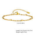 Dünnes Gliederarmband für Damen, Edelstahl 18K vergoldet, wasserdichter Schmuck