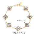 MINTYBOX S925 Sterling Silber Voll Moissanit Armbänder D VVS1 Labor Diamant für Frauen 18k vergoldet Verlobung Schmuck Geschenk